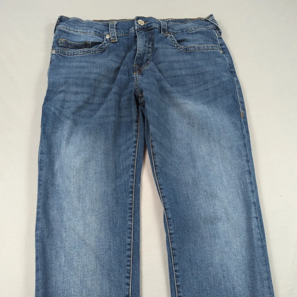 True Religion Jeans Mens 38x33 Blue Rocco Slim Stretch Casual Preppy
